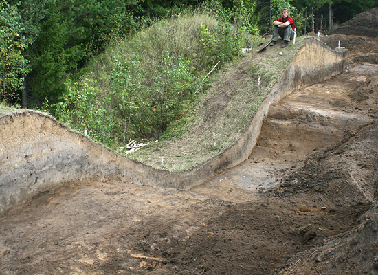 Стратиграфический разрез оборонительных сооружений Красноярского городища
