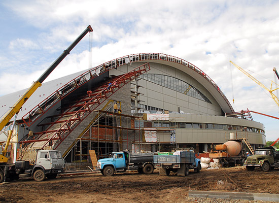 Строительные работы на стадионе &laquo;Красная звезда&raquo;, Омск