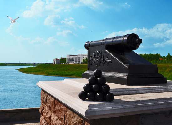 Устье реки Оми и река Иртыш