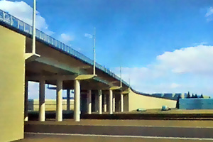 Путепровод на улице Торговой в Омске