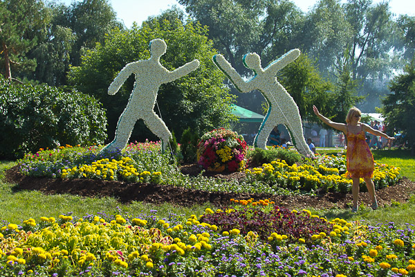 Спортивная цветочная композиция на омской &laquo;Флоре-2015&raquo;