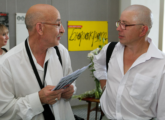 Искусствовед Владимир Чирков и художник Сергей Александров. 2010