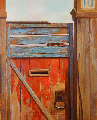 Георгий Кичигин (р. 1951). Калитка. 1993. Холст, масло; 100&times;81 см