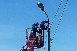 Освещена улица Барабинская