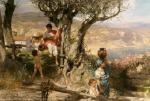 Rome. Village. Going to Fetch Water. G.&nbsp;Semiradsky. End of the 1880s. Canvas, oil