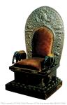 Throne-chair. Master Y.F.&nbsp;Russia. 1908. Ebony, silver, velour