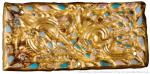 Belt plate. Sidorovka grave-mound complex. Forest-step part of the Irtysh river basin. Omsk region. 2nd century BC&nbsp;— 2nd century AD (2nd&nbsp;— 4th century AD). Gold, silver, turquoise, coral, amber